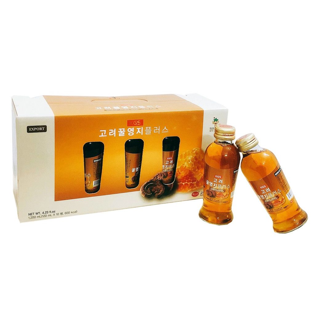 Nước Linh Chi Mật Ong KGS Korean Linhzhi Honey Liquid Plus (10 chai x 120ml)