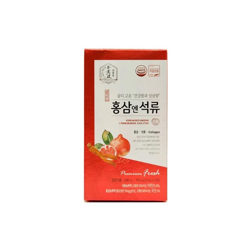 Nước Lựu Hồng Sâm Collagen Daedong Korean Red Ginseng Pomegranate Juice Stick