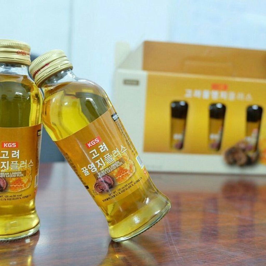 Nước Linh Chi Mật Ong KGS Korean Linhzhi Honey Liquid Plus (10 chai x 120ml)