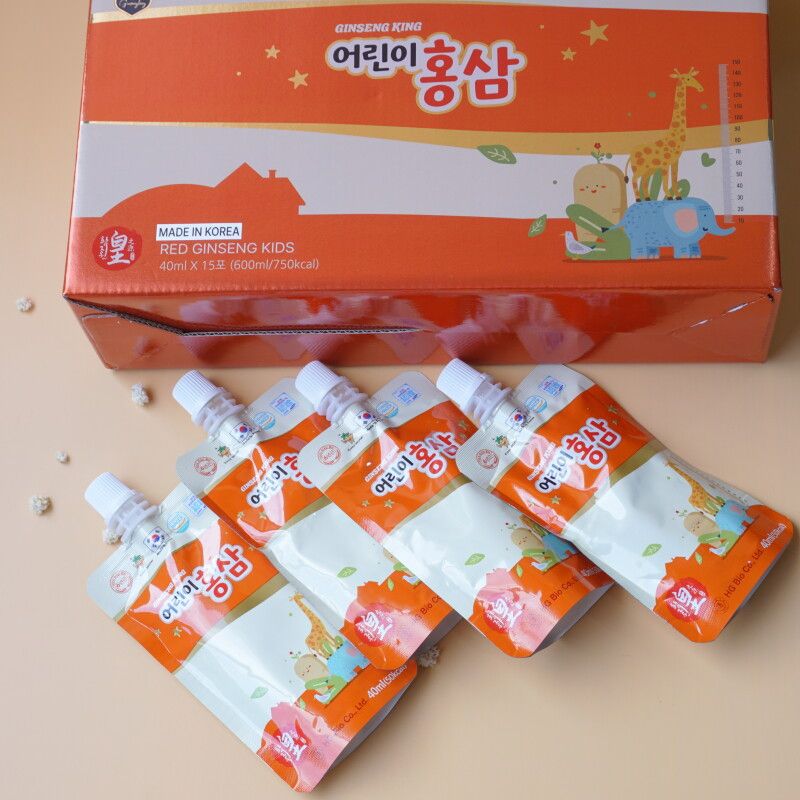 Nước Hồng Sâm Baby Ginseng King DHA Red Ginseng Kids (40ml x 15 gói)