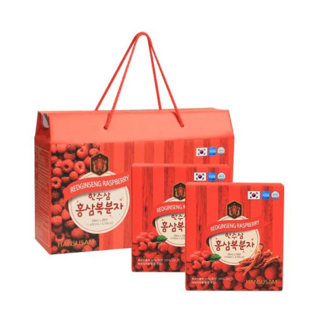 Nước Hồng Sâm Phúc Bồn Tử Hansusam Redginseng Raspberry Hàn Quốc