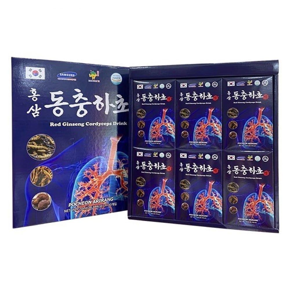 Nước Hồng Sâm Đông Trùng Hạ Thảo Bổ Phổi Pocheon Red Ginseng Cordyceps Drink