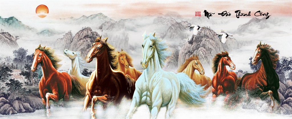 Mẫu tranh gạch 3d phong thủy hình con ngựa mã đáo thành công đẹp nhất 24 -  Gạch Siêu Rẻ
