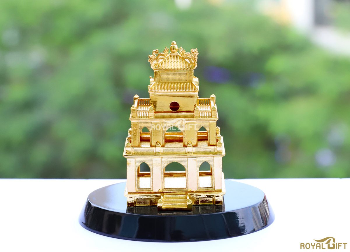 Tháp rùa Hà Nội mạ vàng 24K – Quà Tặng Hoàng Gia