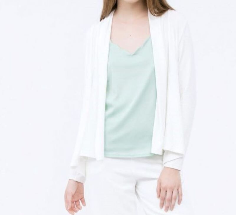 dien ao Cardigan kieu Draped