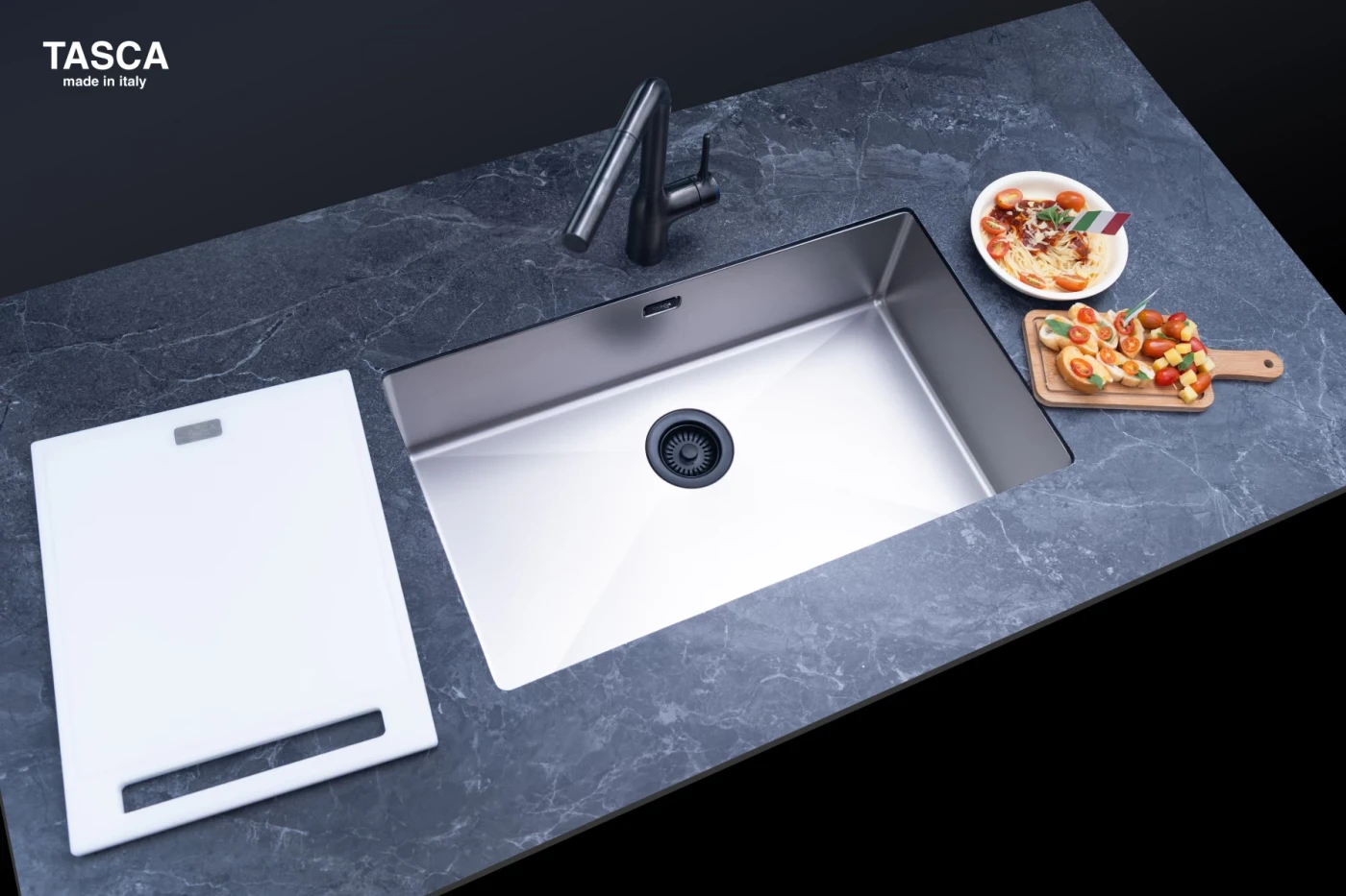 Chậu Rửa Bát 1 Hố DURIX NT622N - Thiết Kế Tối Giản, Thanh Lịch Từ Ý