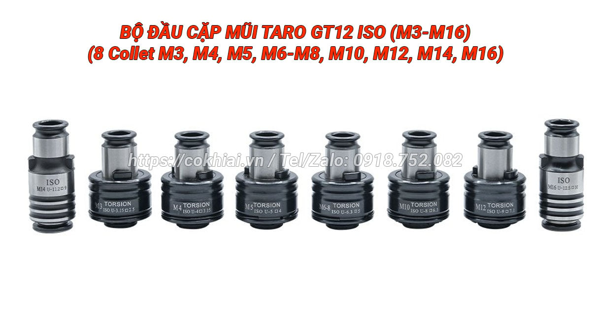 Bộ mâm cặp taro GT12 ISO M3-M16