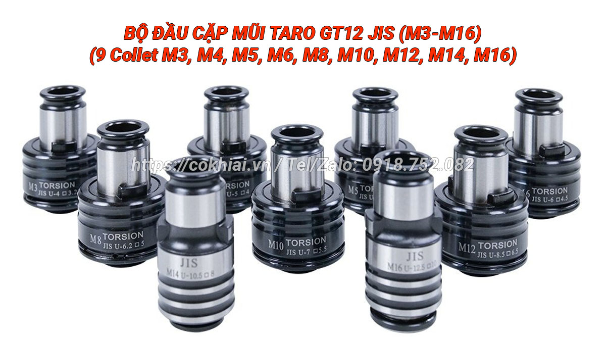 Bộ đầu cặp taro JIS GT12 M3-M16