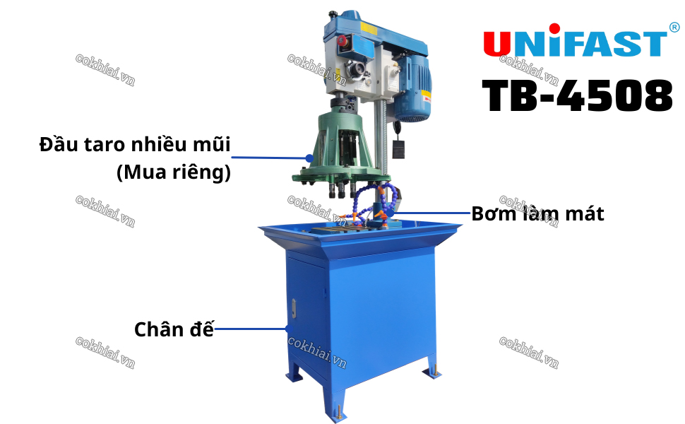 Cấu tạo máy taro tự động Unifast TB-4508