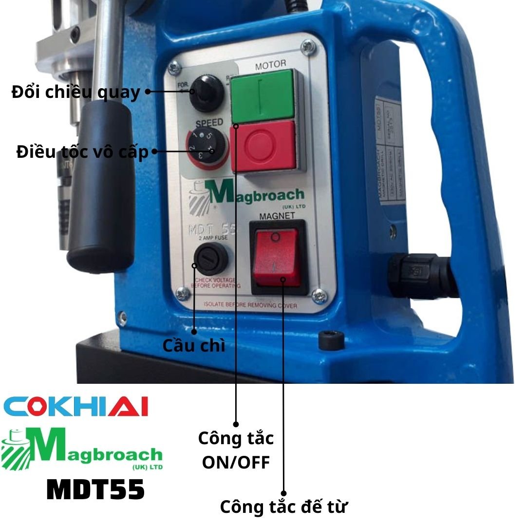 Chức năng máy khoan từ Magbroach MDT55