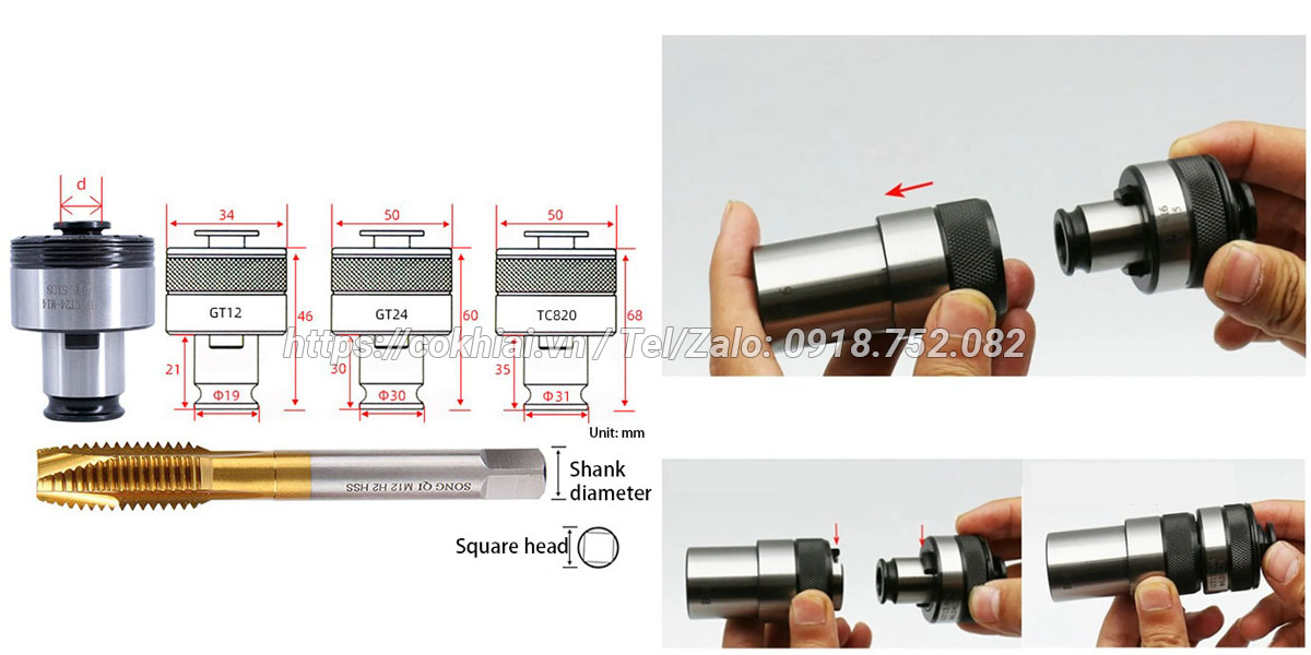 Hướng dẫn sử dụng collet taro