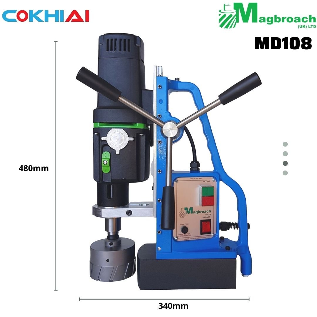 Kích thước máy khoan từ Magbroach MD108