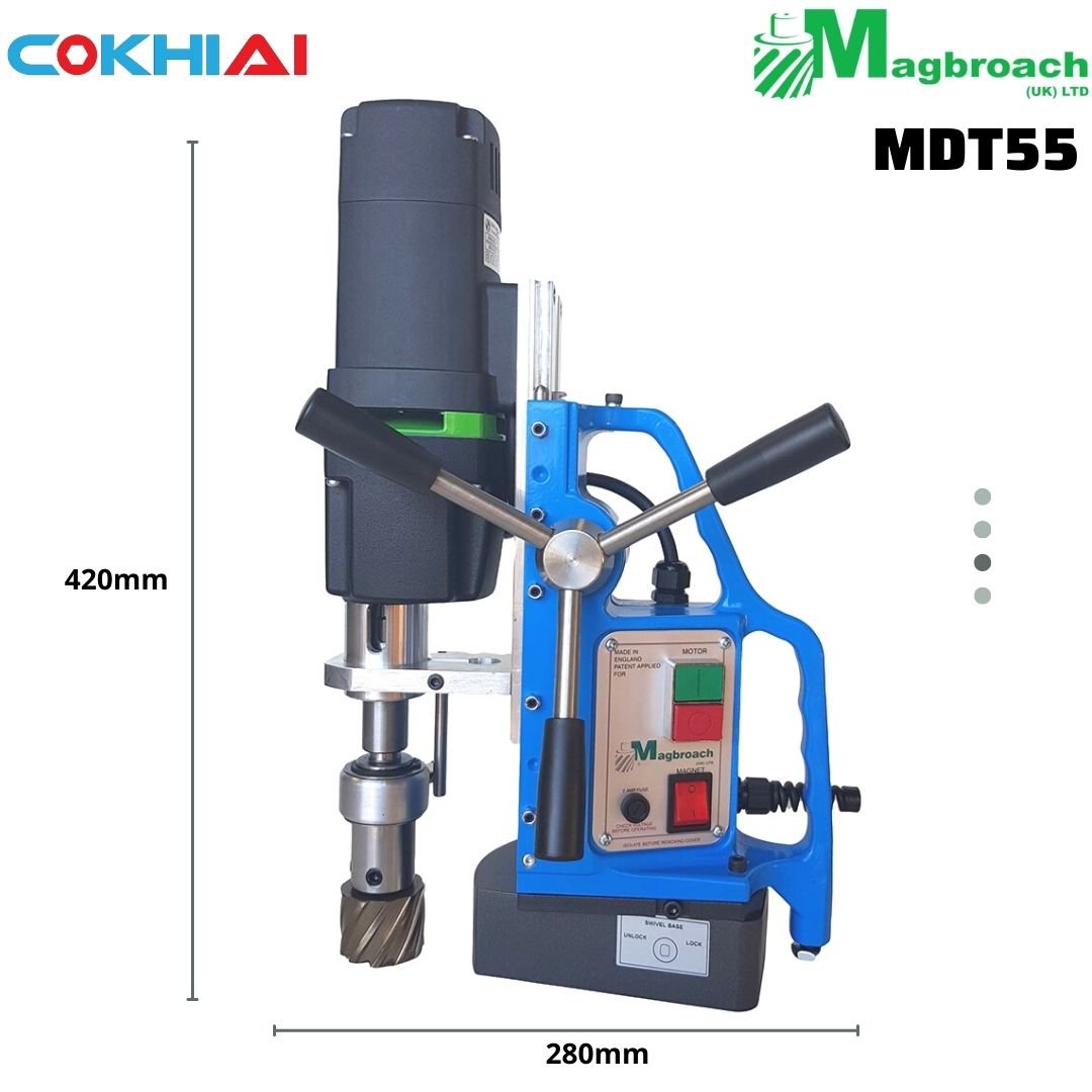 Kích thước máy khoan từ Magbroach MDT55