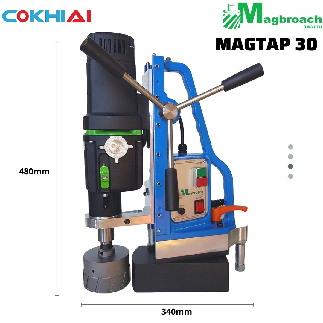 Kích thước máy khoan từ Magbroach Magtap30