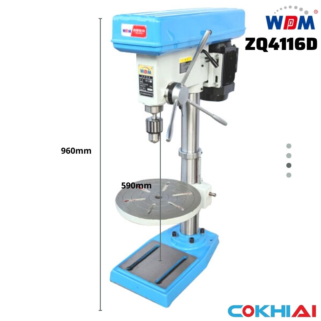 Kích thước máy khoan bàn WDDM ZQ4116D