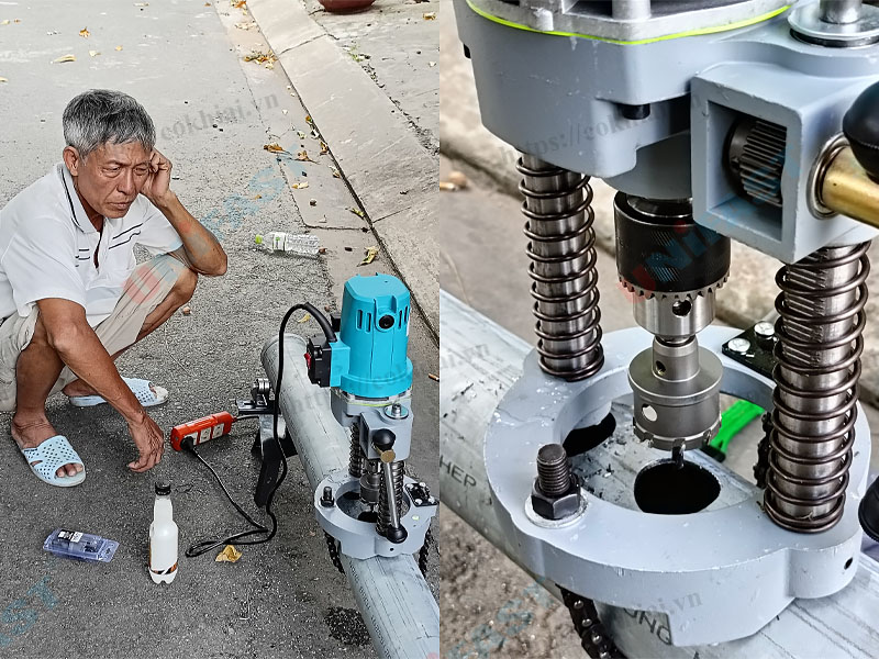 Máy khoét ống chữa cháy