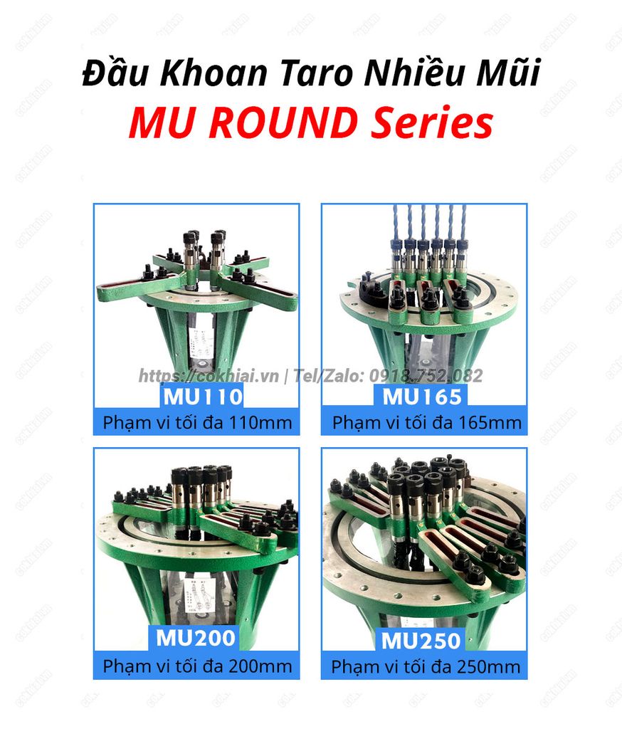 Đầu khoan taro nhiều mũi MU Round Series