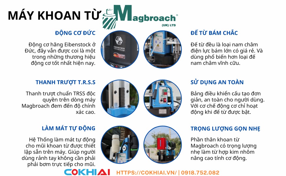 Ưu điểm máy khoan từ Châu Âu Magbroach