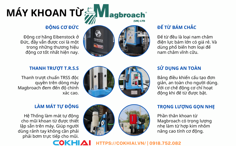 Ưu điểm máy khoan từ Magbroach