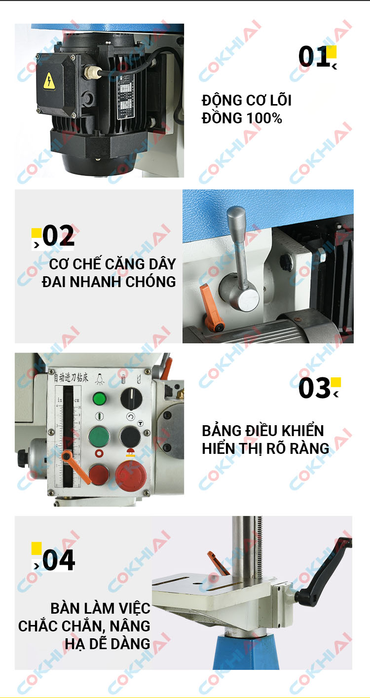 Cấu tạo máy khoan bàn Z4116G