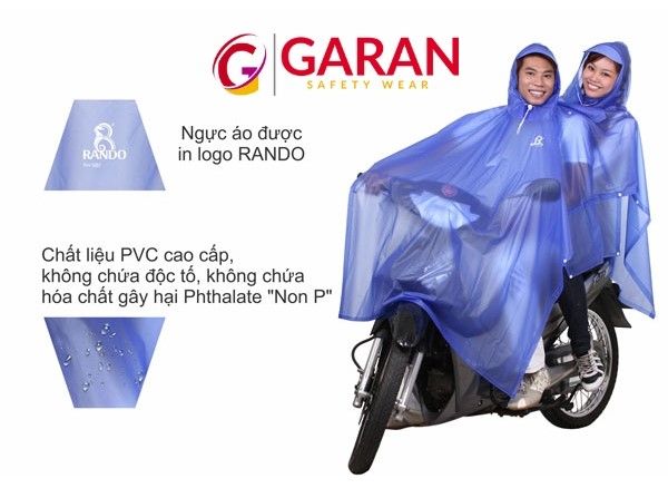 Áo mưa cánh dơi trong suốt 2 đầu