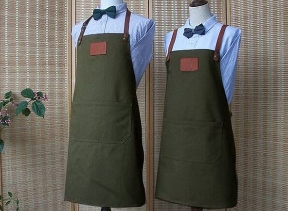 Tạp dề vải kaki được nhiều nhà hàng lựa chọn