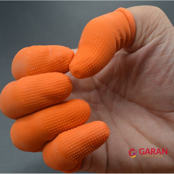 Bao Ngón Tay Cao Su Cam Sần Có Gai Có Đai Chống Tĩnh Điện Chống Trượt Finger Cots 300gr/Túi - Loại Dùng Một Lần