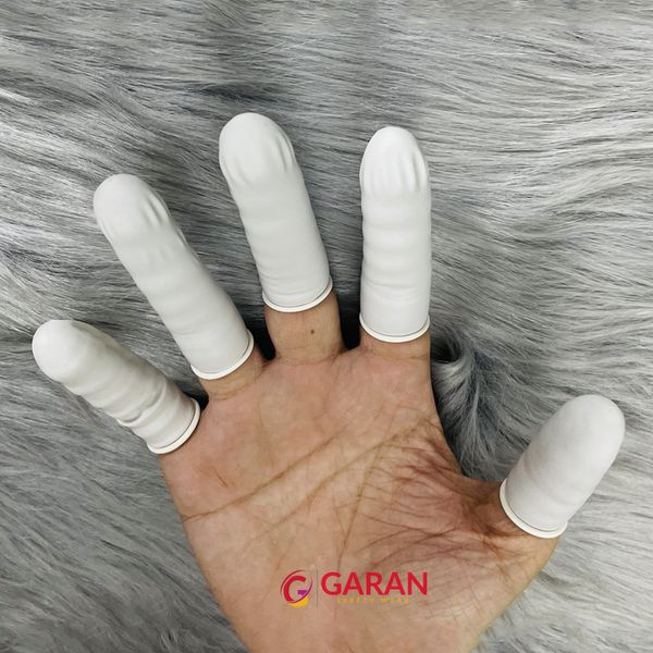 Bao ngón tay cao su trắng có đai chống tĩnh điện Finger Cots