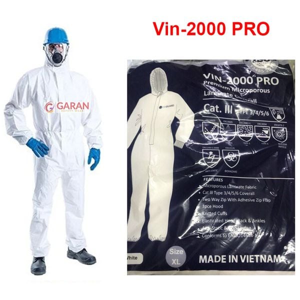 Quần áo phòng dịch level 3-4, chống hóa chất VinGuard Vin-2000 Pro