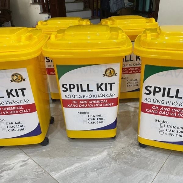 Bộ Kit Chống Tràn Dầu Và Hóa Chất 120 Lít