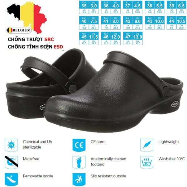 Giày bảo hộ cho người làm trong ngành thực phẩm - Chống Trượt