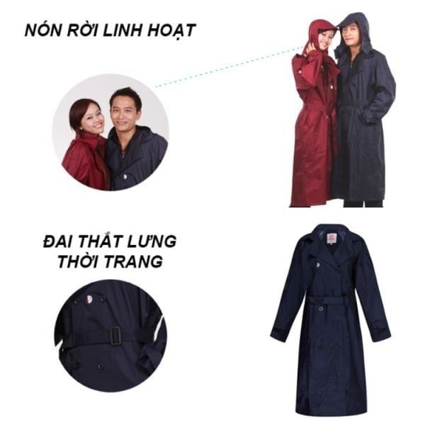 Áo mưa ngày nay đã có nhiều cải tiến về màu sắc, kiểu dáng