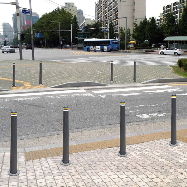 Cọc Tiêu Phản Quang Hình Trụ Bollard - Lõi thép không gỉ GARAN.VN