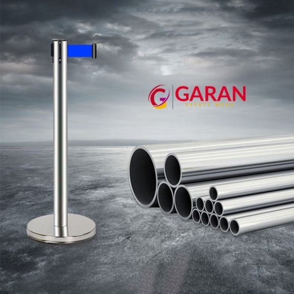 Cột chắn inox mạ kẽm dây căng cao 90cm