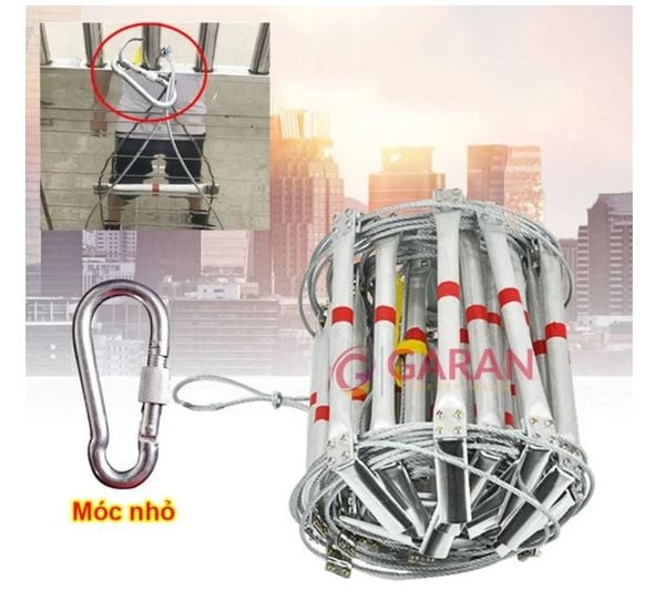 Thang dây thoát hiểm chất liệu nhôm
