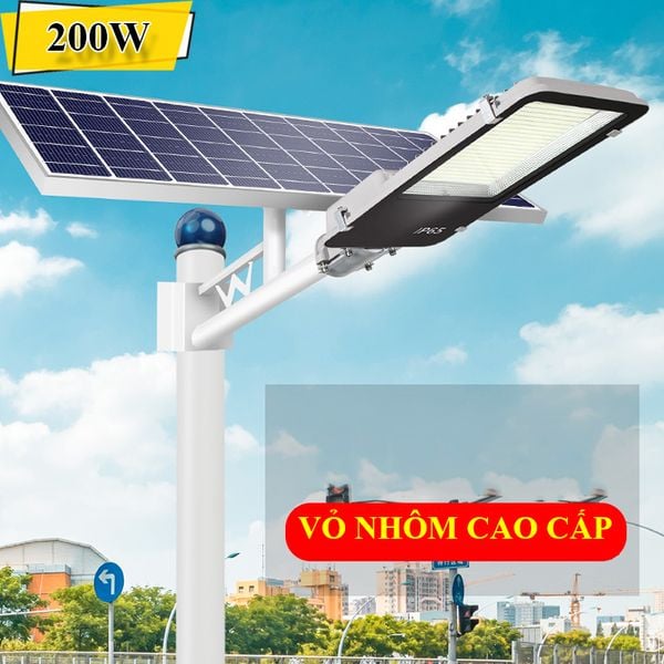 Đèn Năng Lượng Mặt Trời Vỏ Nhôm Cao Cấp 200W 456 LED