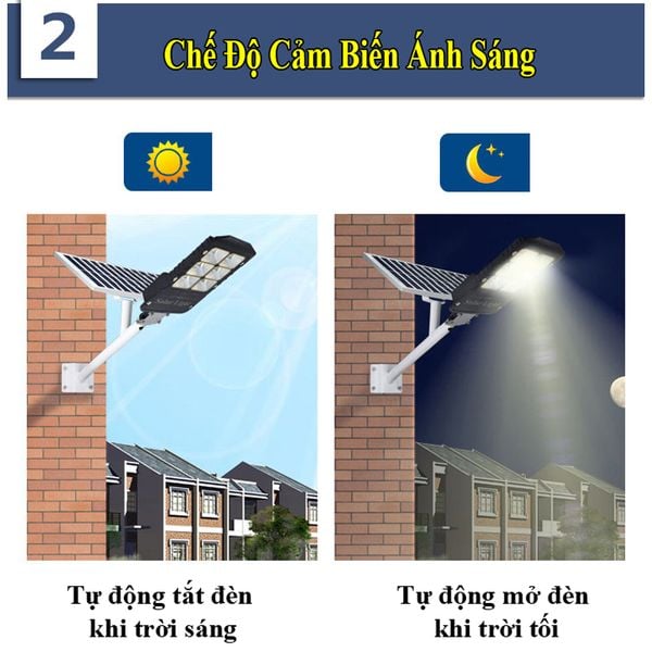 Đèn Năng Lượng Mặt Trời Sân Vườn Vỏ Nhôm Cao Cấp 300W 392 Led