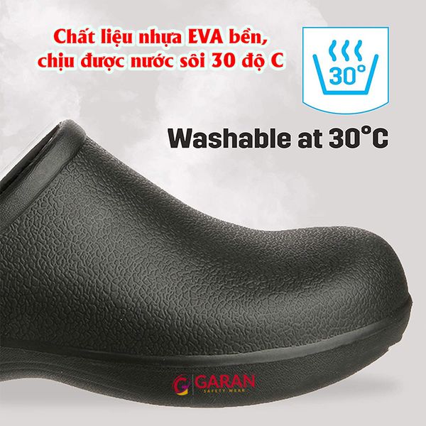 Giày có cấu tạo bằng vật liệu EVA nên trọng lượng rất nhẹ (197gr/chiếc size 40)