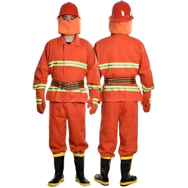 đồng phục quần áo bảo hộ lao động chữa cháy 5 món chịu nhiệt
