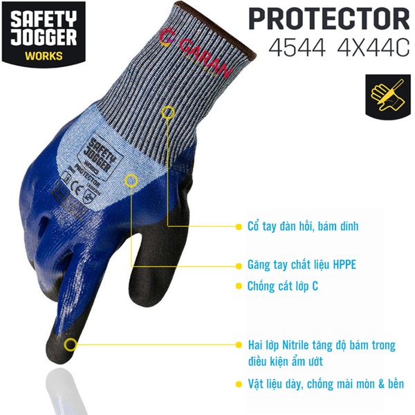 Găng tay chống đâm thủng Jogger Protector 4X44C