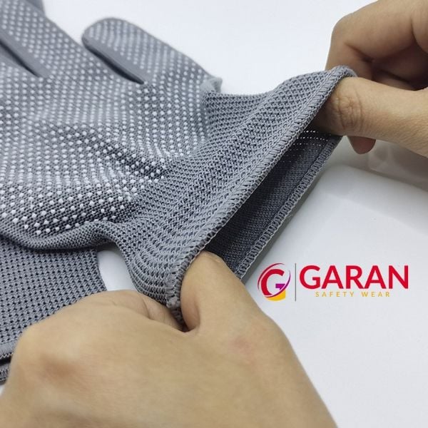 Găng tay chống trượt dệt kim 13 phủ hạt nhựa Nylon
