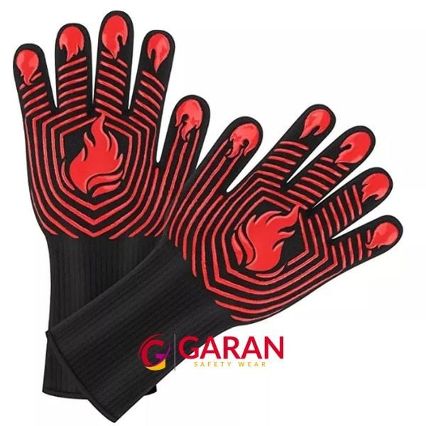 Găng tay lò nướng BBQ phủ Silicone chịu nhiệt độ cao