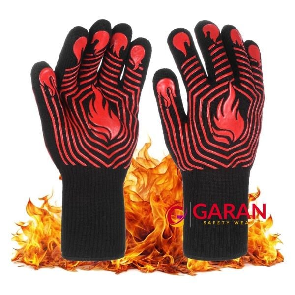 Găng tay lò nướng BBQ phủ Silicone chịu nhiệt độ cao