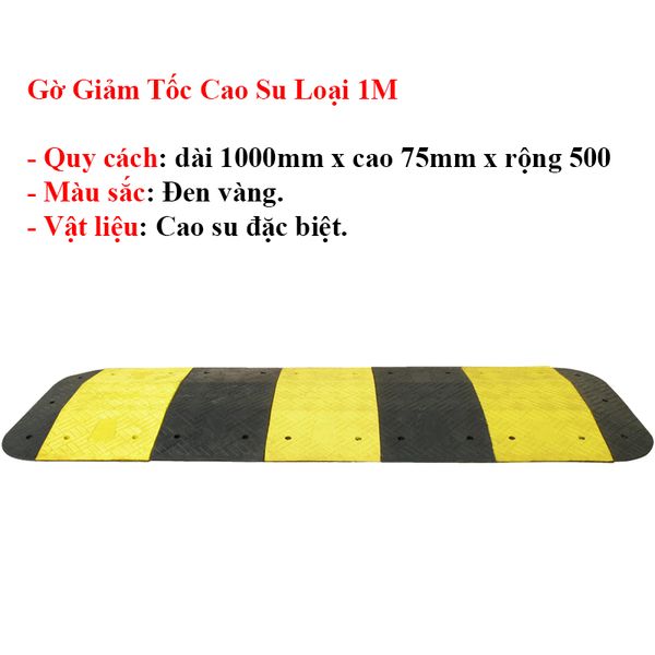 Gờ Giảm Tốc Độ Bằng Cao Su 1M GARAN.VN