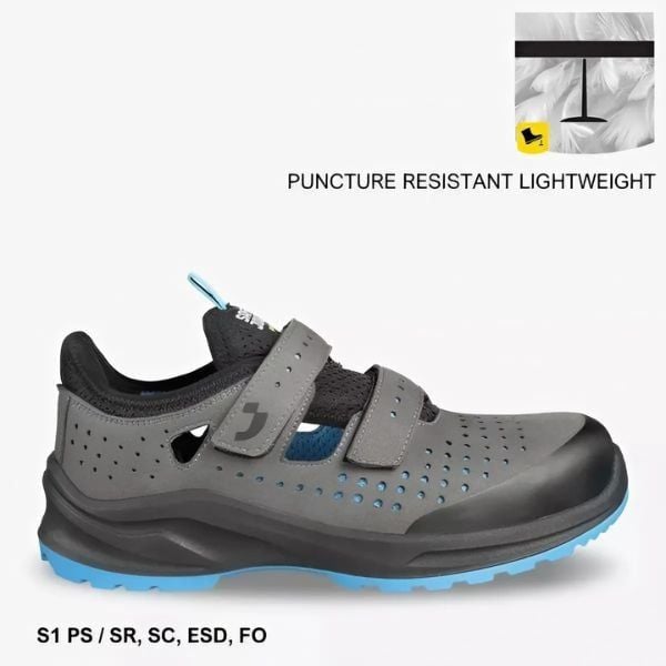 Giày bảo hộ Safety Jogger Modulo S1PS Sandal với thiết kế quai dán