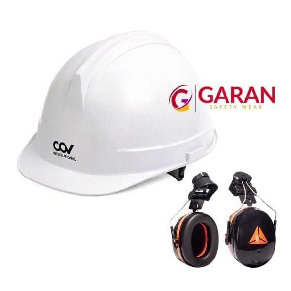 Mũ bảo hộ COV-E001 có tai gắn chụp tai chống ồn