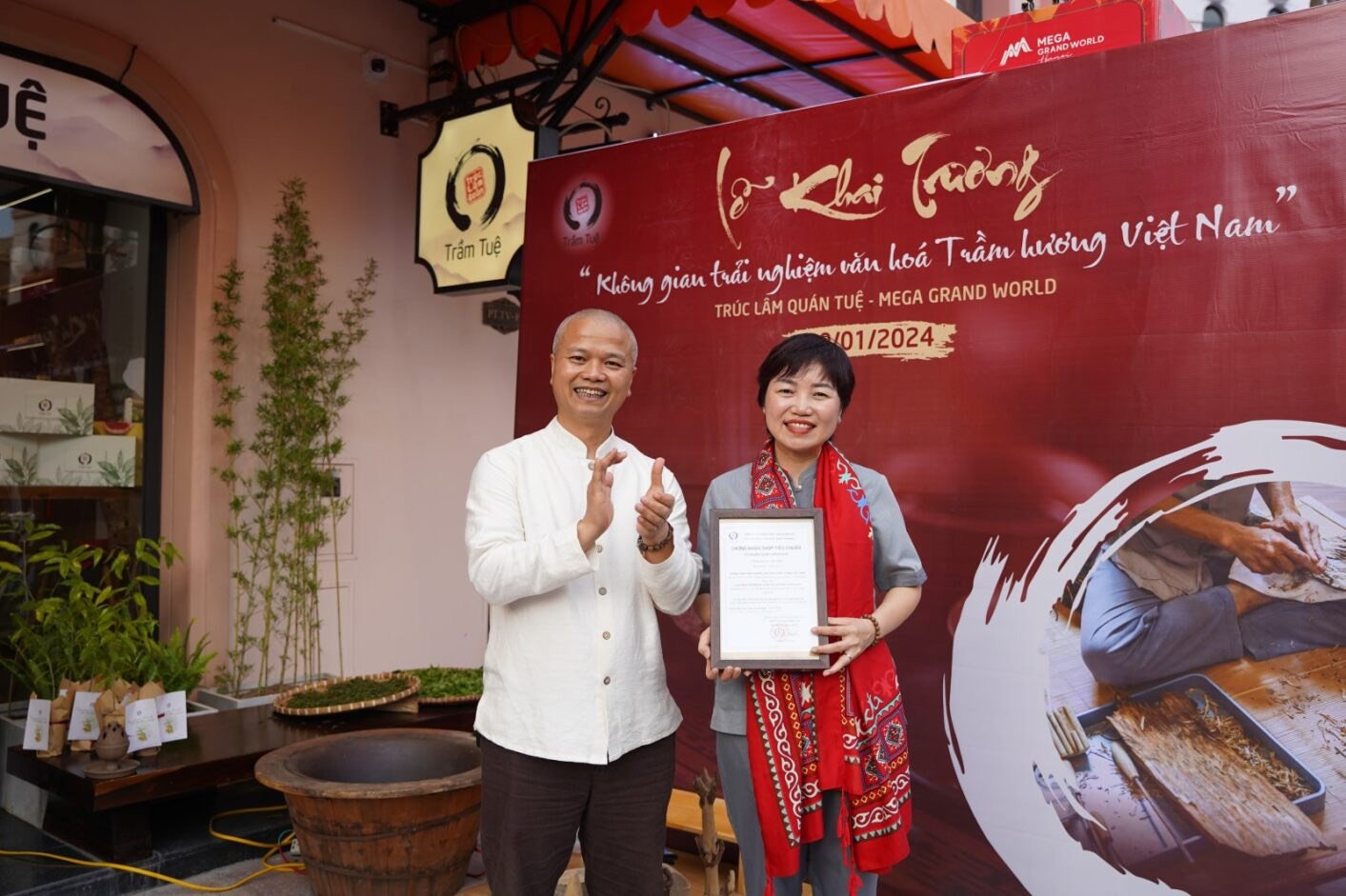 Khai trương Không gian Văn hóa Trầm hương Việt Nam Trúc Lâm Quán Tuệ tại Mega Grand World Hà Nội