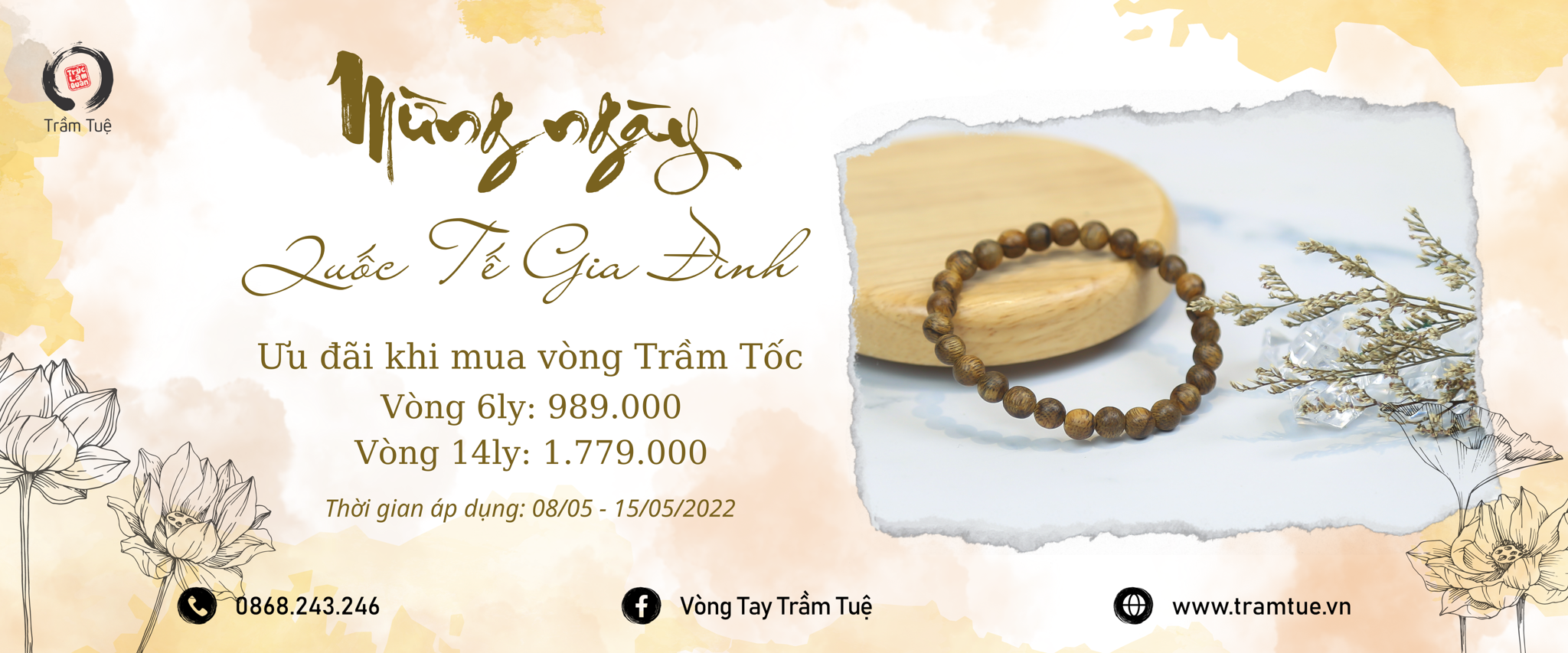 Vòng trầm tặng Cha Mẹ - Con cháu trọn an vui
