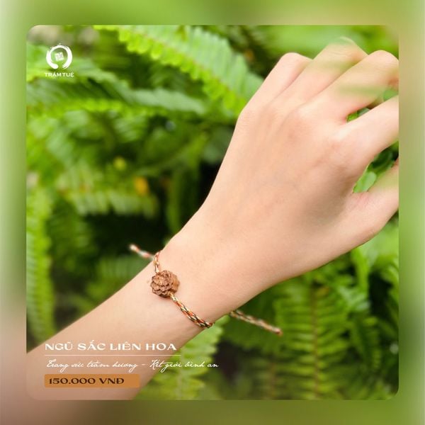 Ngũ Sắc Liên Hoa vòng trầm hương tự nhiên trầm tuệ tramtue