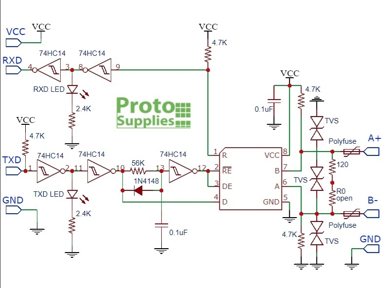 Rs485 stm32 схема подключения